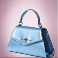 BOLSO DE MANO AZUL CIELO METAL ESTRELLA CHAROL Banned